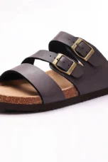 Helena | Nappa Leather Cork Base Slides