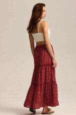 Vivian | 100% Cotton Drawstring Maxi Skirt
