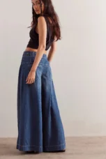 Lucia | Cotton Chambray Wide Leg Pants