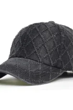 Diamond Stitch Denim Cap