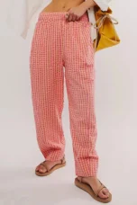 Hilda | Checked Elastic Waist Trousers