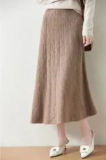 Olympia | Merino Wool Knit A-Line Skirt
