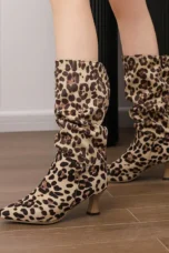 Agathe | Mid-Calf Slip-On Heel Boots