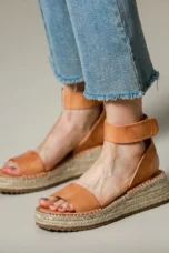 Zulma | Leather Strap Platform Espadrilles