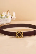 Suede Knot Buckle Belt, 2.8 cm Wide