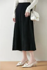 Olympia | Merino Wool Knit A-Line Skirt