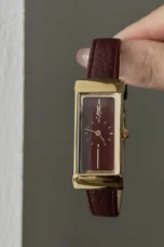 Brass Case Watch, Leather Strap