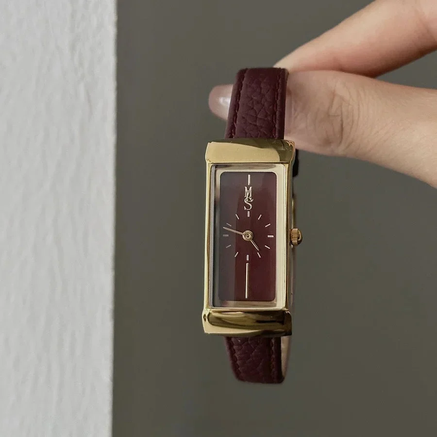 Brass Case Watch, Leather Strap