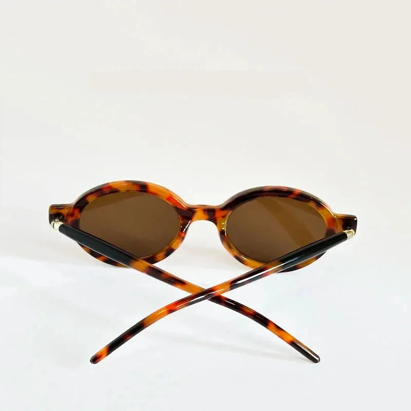 Oval Sunglasses, Brown Tinted Lens