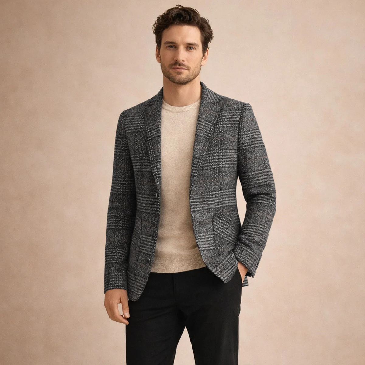 Gordon | Check Plaid Tweed Blazer