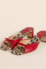 Almanda | Gingham Lined Square Toe Mules