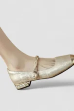 Vera | Pearl Strap Leather Mary Janes