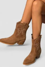 Lillian | Cushioned Suede Western Boots