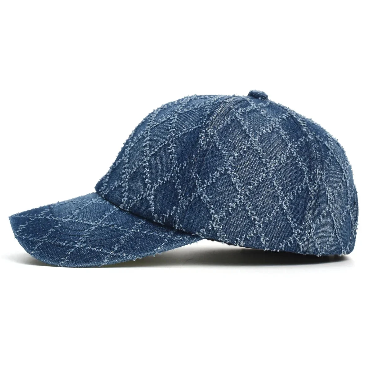 Diamond Stitch Denim Cap