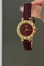 Brass Case Watch, Leather Strap