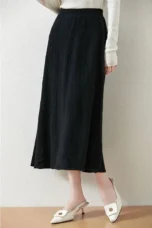 Olympia | Merino Wool Knit A-Line Skirt