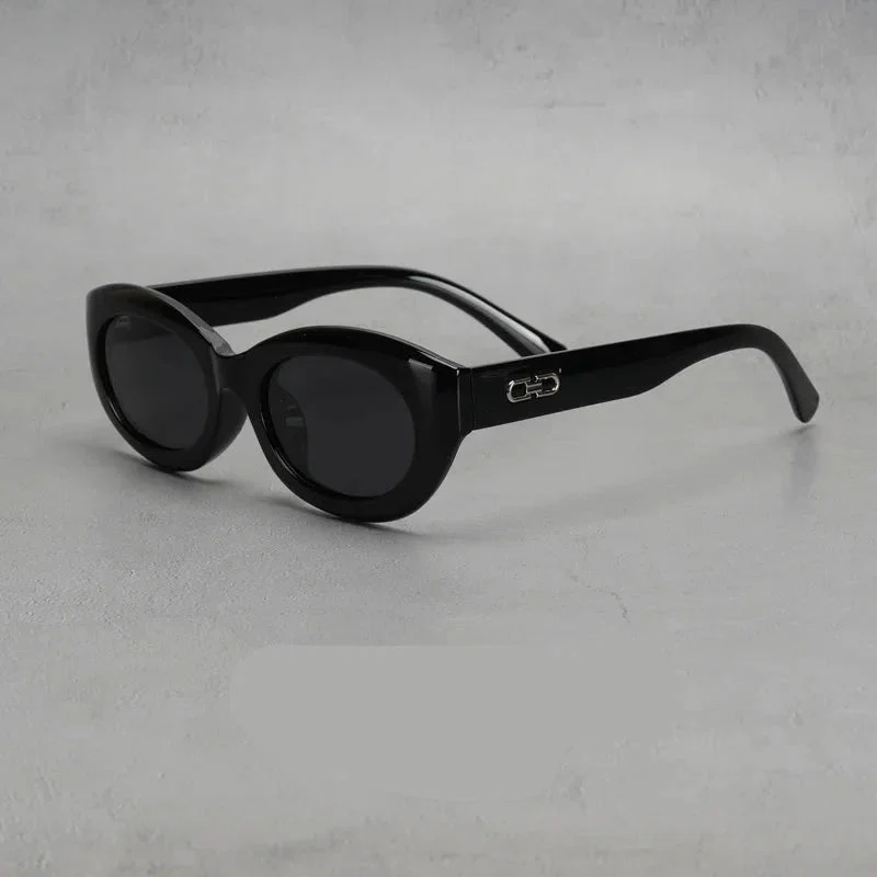 Thick Rim Round Sunglasses