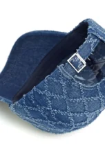 Diamond Stitch Denim Cap