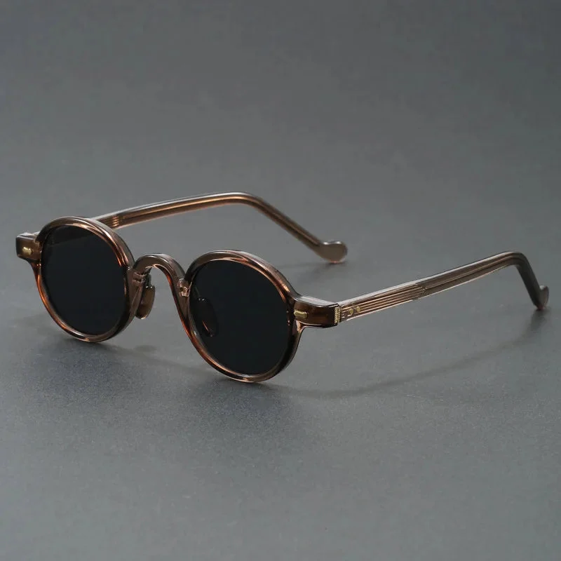 Translucent Round Acetate Sunglasses
