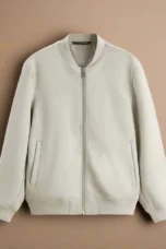 Damien | Brushed Cotton Zip Front Jacket