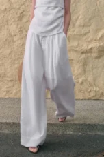 Valentina | Deep Pleated Linen Blend Pants