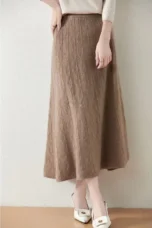 Olympia | Merino Wool Knit A-Line Skirt