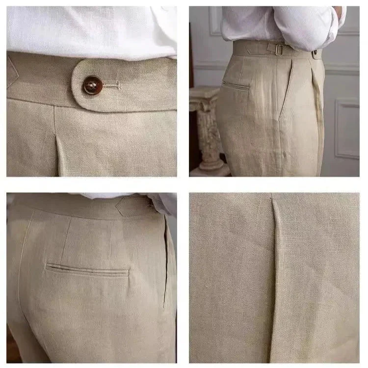 Mildred | 100% Linen High Waist Trousers