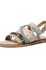 Isaline | Braided Cowhide Flat Sandals