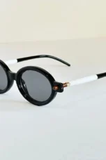 Oval Sunglasses, Brown Tinted Lens
