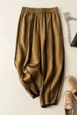 Muguette | Striped Linen Blend Wide Leg Pants