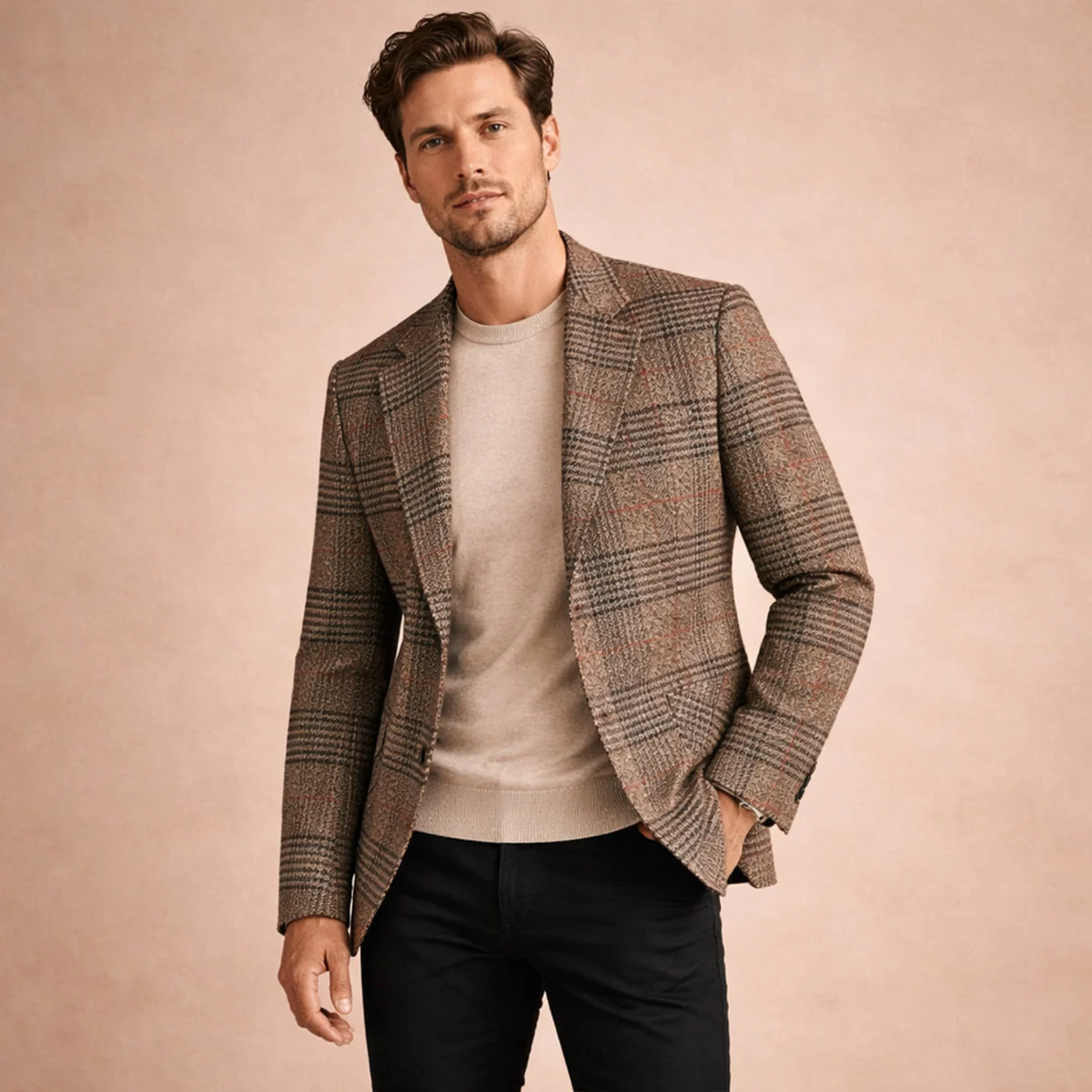 Gordon | Check Plaid Tweed Blazer