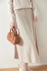 Olympia | Merino Wool Knit A-Line Skirt