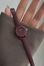 Brass Case Watch, Leather Strap