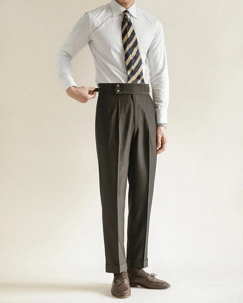 Carole | High Waist Pleated Trousers