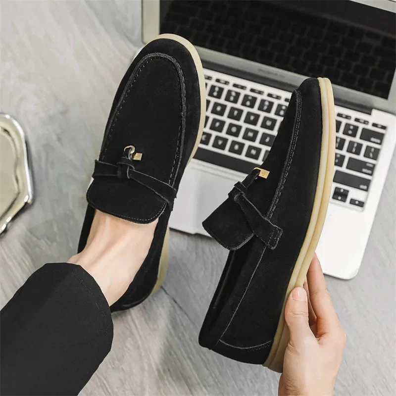 Maxime | Genuine Suede Tassel Loafers