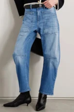 Sylviane | Structured Denim Barrel Leg Jeans