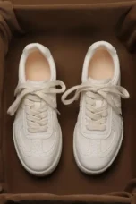 Nicoline | Leather Lace-Up Court Trainers
