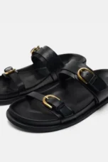 Edmee | 100% Leather Double Strap Sandals