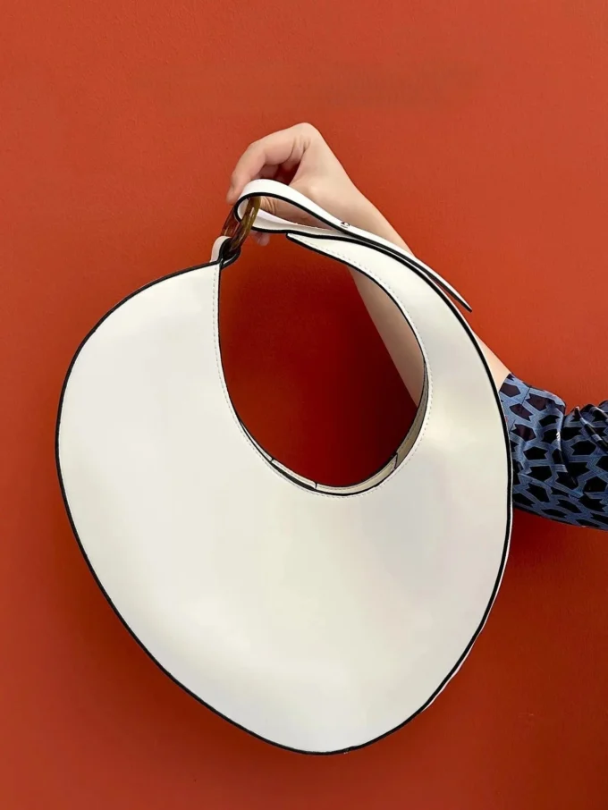 Crescent Leather Shoulder Bag