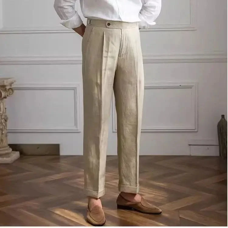 Mildred | 100% Linen High Waist Trousers