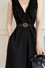 Suede Knot Buckle Belt, 2.8 cm Wide