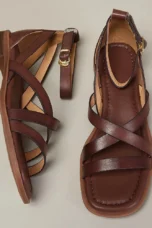 Nora | Woven Leather Ankle Buckle Sandals