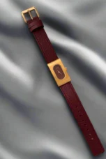 Brass Case Watch, Leather Strap
