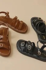 Mabel | Triple Buckle Leather Sandals