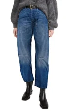 Sylviane | Structured Denim Barrel Leg Jeans