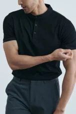 Léonce | Heavy Cotton Buttoned Crew Tee