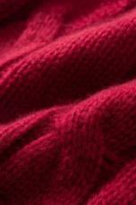 100% Cashmere Cable Knit Beanie