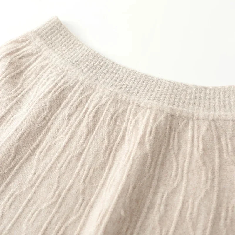 Olympia | Merino Wool Knit A-Line Skirt