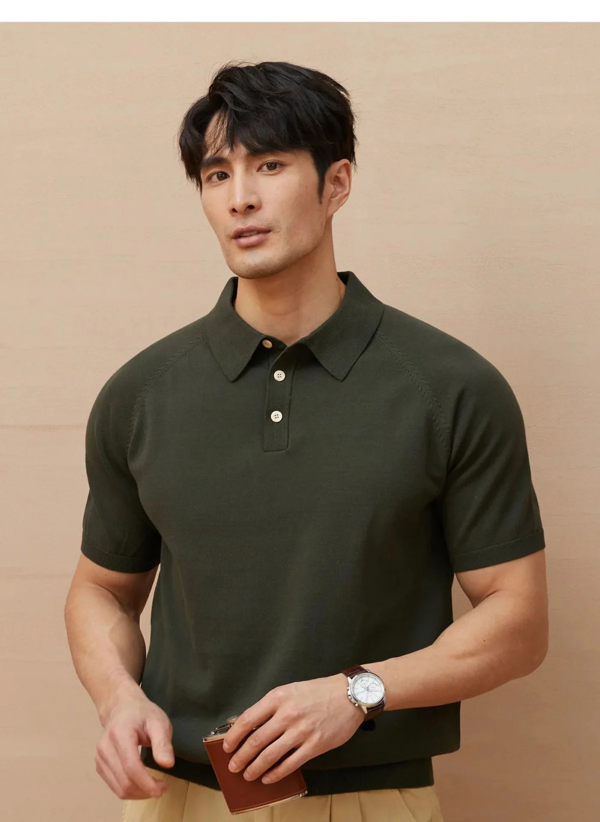 Barnabé | Fine Knit Button Down Polo