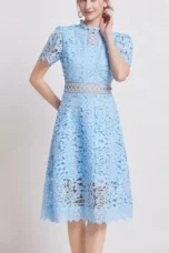 Méline | Cutwork Lace Midi Dress